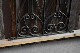 WROUGHT IRON SCROLL GATE 32"L X 40"H