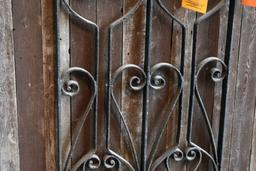 WROUGHT IRON SCROLL GATE 32"L X 40"H