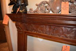 CHERRY FIREPLACE SURROUND WITH MANTLE, 28 3/4"L x 36 1/2"H OPENING,
