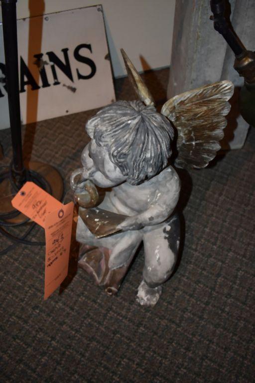 CHERUB SCULPTURE, APPROX. 16"H