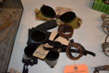ASSORTED MOTORCYCLE AND WELDING GOGGLES