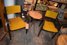 (2) MID CENTURY WOODEN CHAIRS