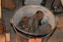 BUCKET WITH TAILOR SHOE IRONS