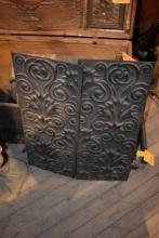 (2) IRON FIREPLACE DECORATIONS