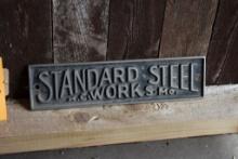 STANDARD STEEL SIGN, EMBOSSED, 15" x 3"