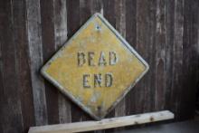 DEAD END SIGN EMBOSSED SIGN, 24" x 24"