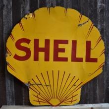 SHELL 1929 DOUBLE SIDED PORCELAIN SIGN, 42" x 42"