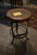 THREE LEG INDUSTRIAL STOOL, 25" HIGH