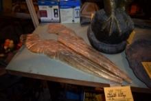 PAIR OF GILT WOODEN WINGS, 2'L