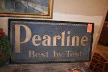 PEARLINE BEST BY TEST FRAMED SIGN, 60"L x 30 1/2"H