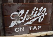 SCHLITZ ON TAP PORCELAIN NEON SKIN, 3' x 25"