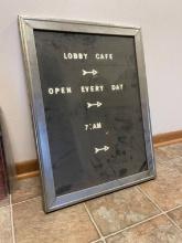 VINTAGE 1950'S LETTER BOARD SIGN WITH NEW LETTERS