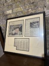 (2) FRAMED AND MATTED ARTICLES; "DINING OUT" AND