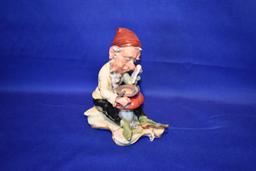 PORCELAIN FIGURINE, MADE IN WALES, DWARF GNOME