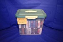 TOTE W/20 VHS TAPES, VARIOUS CATAGORIES: WAG THE DOG,