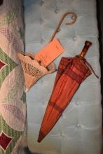 VINTAGE UMBRELLA & WICKER UMBRELLA