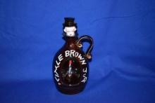 VINTAGE LITTLE BROWN JUG CERAMIC DECANTER MUSIC BOX,