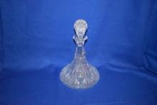 GENUINE LEAD CRYSTAL HAND CUT DECANTER, MADE IN