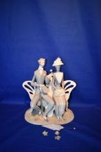 VINTAGE LLANDRO PORCELAN FIGURINE, LOVERS ON A