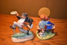 NORMAN ROCKWELL PORCELAIN FIGURINE CAUGHT IN THE