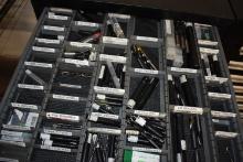 ASSORTED TOOLING IN THIS DRAWER; DRILL BITS AND