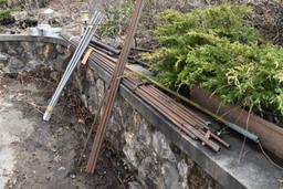 LOT: COPPER TUBING & BRASS, 1/2" ALUMINUM TUBING,