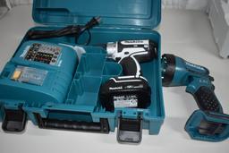 MAKITA 18 VOLT CORDLESS DRILL AND FLASHLIGHT WITH