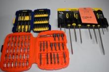 NEW STANLEY SCREWDRIVER SET AND STORAGE RACK NO