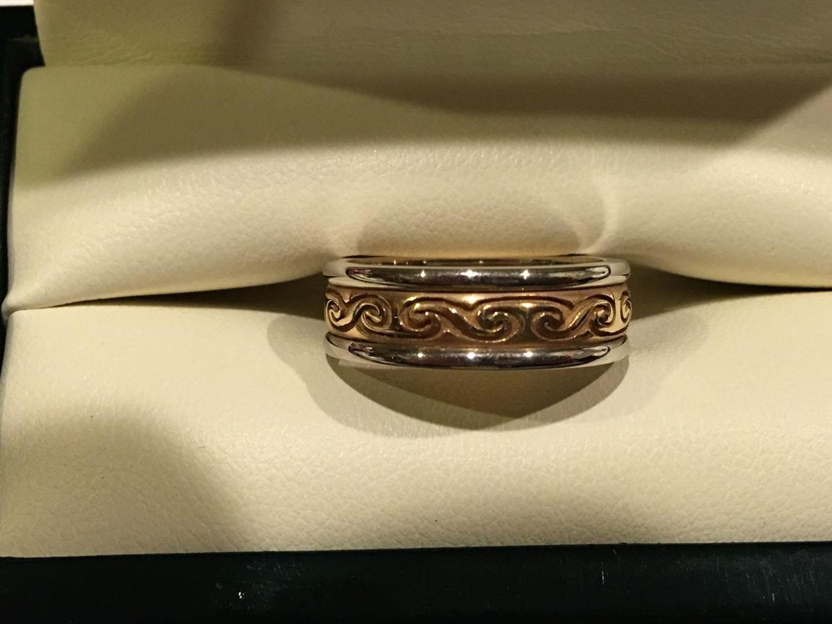 Womans Celtic swirl wedding Band handmade in Ireland