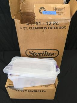 Sterilite 6qt clearview Latch Box 12 total