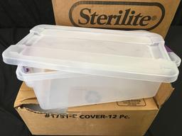 Sterilite 6qt clearview Latch Box 12 total