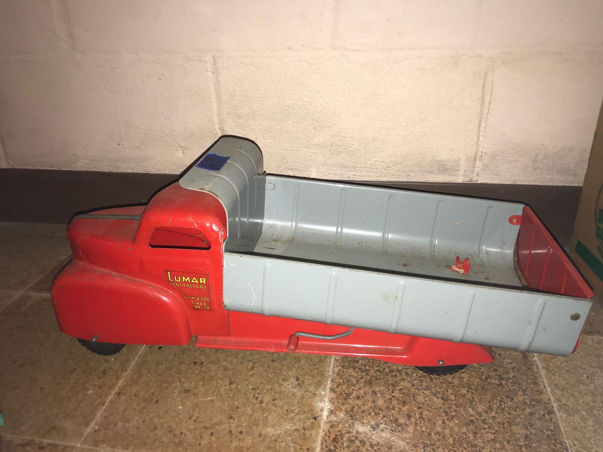 1950's-60's Original Lumar Contractors Metal Toy Truck