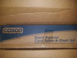 Cosco Black 5-piece Card Table & Chair Set