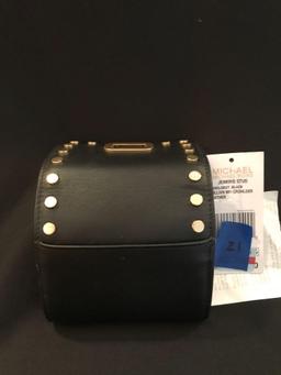 Michael Kors Jenkins Stud 32H6GJ9D2T Black Sullivn MD Cardholder Leather