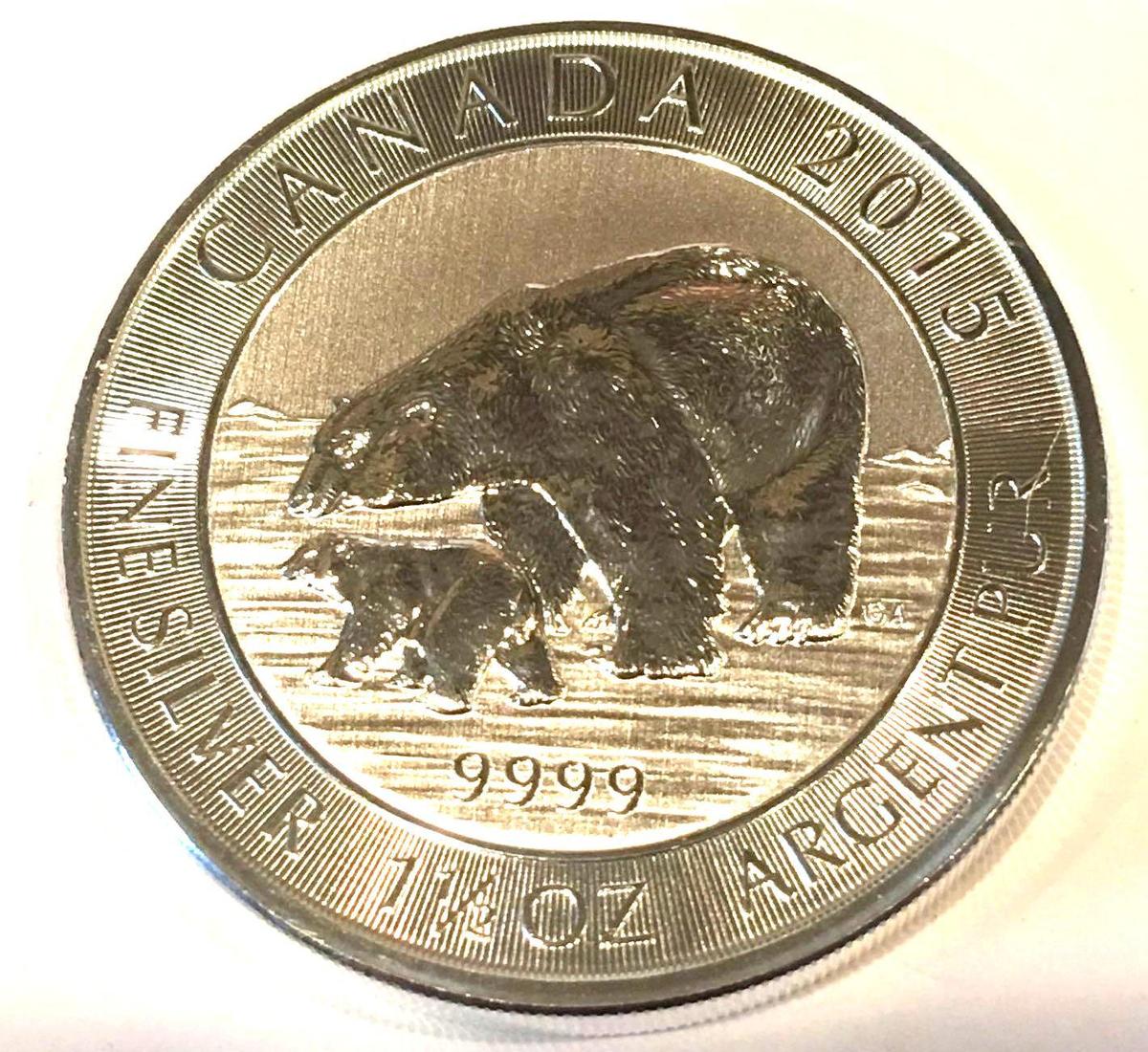 2015 Canada 1.5oz .9999 Fine Silver 8 Dollars Coin PERFECT Condition