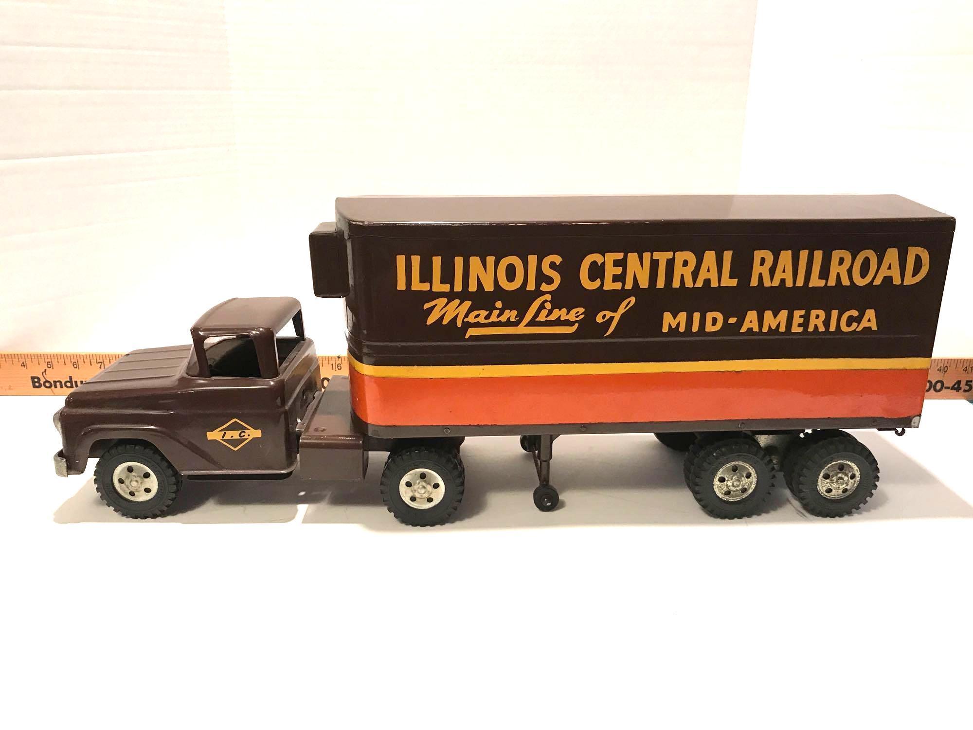 Van Metal Illinois Central RailRoad Truck and Trailer