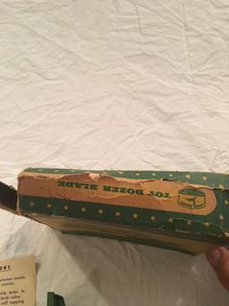 1/16th 1950?s John Deere Toy Dozer blade all original with box, blade and instructions