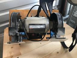 Delta bench grinder with wall mounted stand