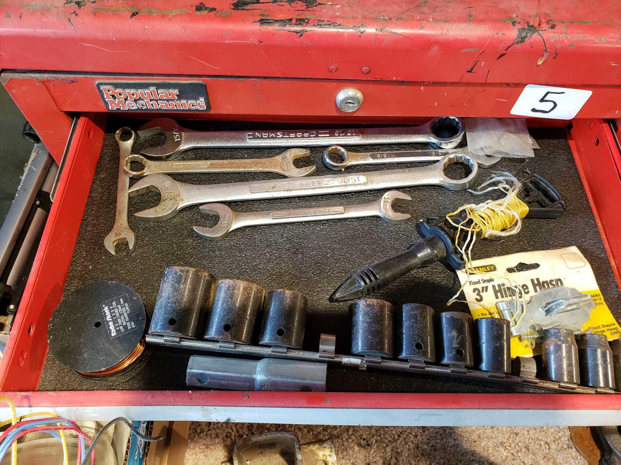POPULAR MECHANICS tool box: CRAFTSMAN Wrenches Sockets Tools included