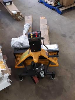 Yellow Jack-it Adjustable Forks Pallet Jack 2200 lb capacity