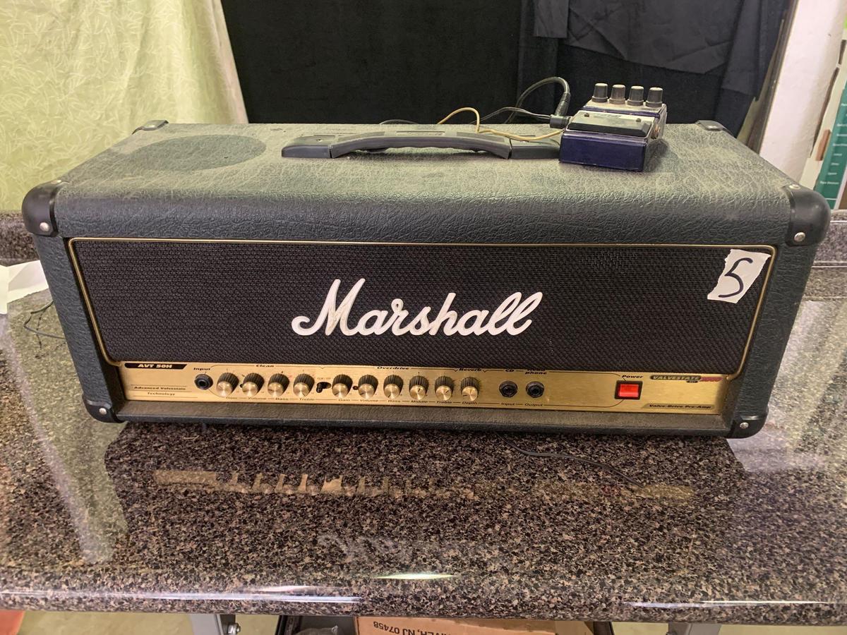 Marshall valvestate 2000 AVT 50H pre amp with DOD DFX9 digital delay untested