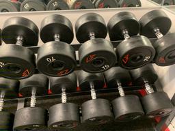 GP Rubber coated Barbell Set 55lbs to 100 lbs rack included