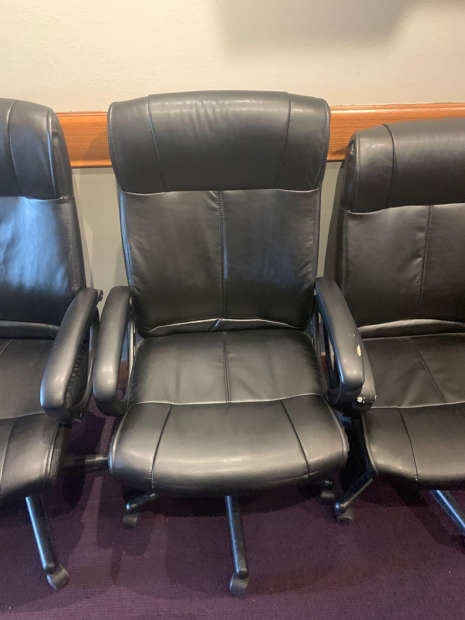 7x office chairs vinyl, cloth varieties