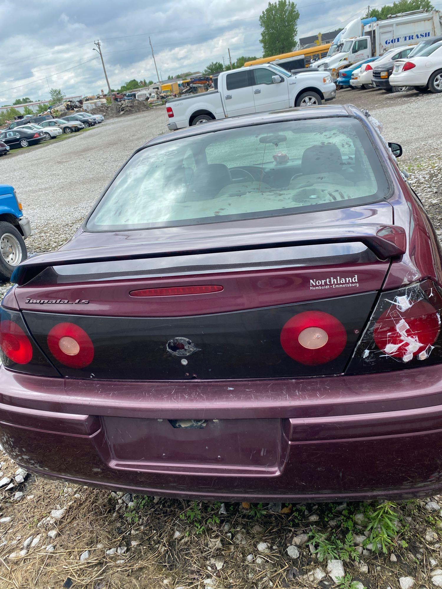 E22 2004 Chevrolet Impala 2G1WH52K849250346 Maroon Accident