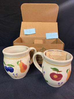 Fruit Medley Pottery Mugs