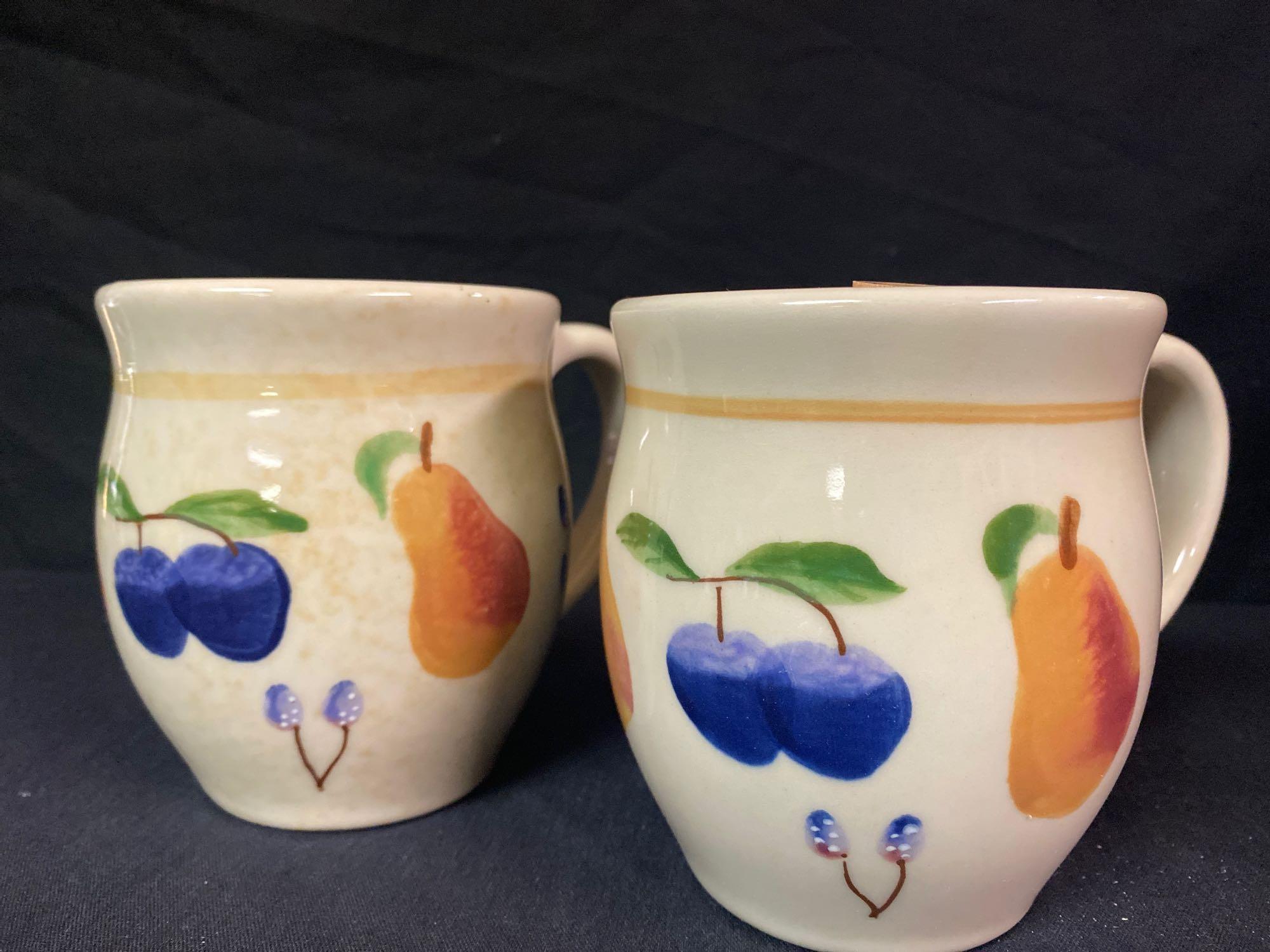 Fruit Medley Pottery Mugs