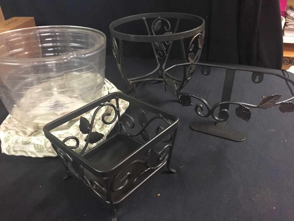 Wrought Iron planter basket holders