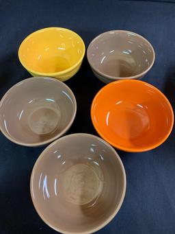 5 Soup/ salad bowl 16 oz pottery in the multiple different colors