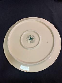 Traditional holly cake plate