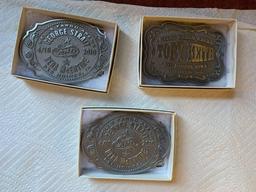 George strait Toby Keith Reba McEntire Wells Fargo Arena belt buckles